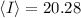 Mathematical equation: $\langle I \rangle = 20.28$