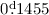 Mathematical equation: $0\fd1455$