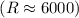 Mathematical equation: $(R\approx6000)$