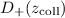 Mathematical equation: $D_+(z_{\rm coll})$