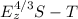 Mathematical equation: $E_z^{4/3} S - T$