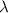 Mathematical equation: $\lambda $