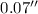 Mathematical equation: $0.07\arcsec$