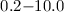 Mathematical equation: $0.2{-}10.0$