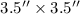 Mathematical equation: $3.5\arcsec \times 3.5\arcsec$