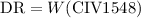 Mathematical equation: ${\rm DR}=W({\rm {C}{IV}}1548)$