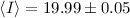 Mathematical equation: $\langle I \rangle = 19.99\pm0.05$