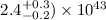 Mathematical equation: $2.4_{-0.2}^{+0.3})\times10^{43}$