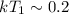 Mathematical equation: $kT_1\sim0.2$