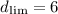 Mathematical equation: $d_{\rm lim} = 6$