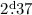 Mathematical equation: $2\fd37$