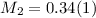 Mathematical equation: $M_2=0.34(1)$