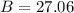 Mathematical equation: $B=27.06$