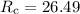 Mathematical equation: $R_{\rm c}=26.49$