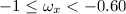 Mathematical equation: $-1 \le \omega_x < -0.60$