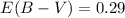 Mathematical equation: $E(B-V)=0.29$