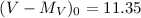 Mathematical equation: $(V-M_V)_0=11.35$