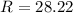Mathematical equation: $R=28.22$