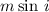 Mathematical equation: $m\sin\,i$