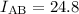 Mathematical equation: $I_{\rm AB}=24.8$
