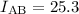 Mathematical equation: $I_{\rm AB}=25.3$