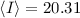 Mathematical equation: $\langle I \rangle = 20.31$