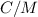 Mathematical equation: $C/M$