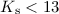 Mathematical equation: $K_{\rm s} < 13$