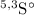 Mathematical equation: $\rm ^{5,3}S^{\circ}$