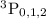 Mathematical equation: $\rm ^3P_{0,1,2}$