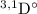 Mathematical equation: $\rm ^{3,1}D^{\circ}$