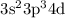 Mathematical equation: $\rm 3s^23p^34d$