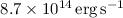 Mathematical equation: $8.7\times 10^{14}\mbox{\,erg}\mbox{\,s}^{-1}$