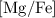 Mathematical equation: $\mathrm{[Mg/Fe]}$