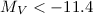 Mathematical equation: $M_V<-11.4$