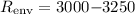 Mathematical equation: $R_{\rm env} = 3000{-}3250$