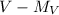 Mathematical equation: $V-M_{V}$