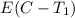 Mathematical equation: $E(C-T_{1})$