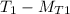 Mathematical equation: $T_{1}-M_{T1}$