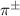 Mathematical equation: $\pi^\pm$