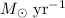 Mathematical equation: ${M_{\odot}~{\rm yr}^{-1}}$