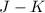 Mathematical equation: $J-K$