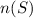 Mathematical equation: $n(S)$