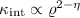 Mathematical equation: ${\kappa}_{\rm int}\propto \varrho^{2-\eta}$