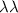 Mathematical equation: $\lambda\lambda$