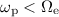 Mathematical equation: $\omega_{\rm p} < \Omega_{\rm e}$