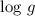 Mathematical equation: $\log\,g$
