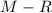 Mathematical equation: $M-R$