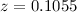 Mathematical equation: $z=0.1055$