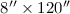 Mathematical equation: $8\arcsec\times120\arcsec$